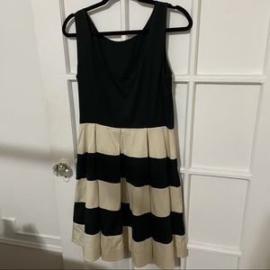 Kate Spade Black & Cream Striped Dress